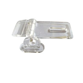 DEEKOUDT 10Pcs Crystal Clear Acrylic Hinged Latch, Snap Door/Box Hinge Kit for Cabinet Drawer Accessories