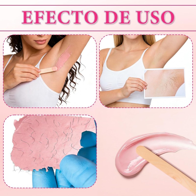 6PCS Cera para Depilar Granos, Cera sin Dolor, Granos de