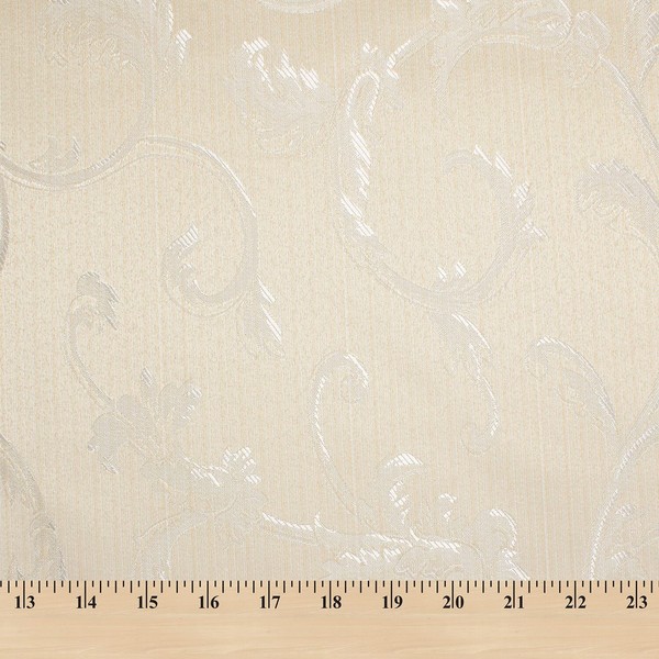 Jacquard Damask Vine Brocade Fabric 118'' Wide (Champagne/Gold)