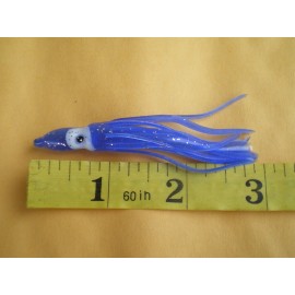 Unbranded 50 PCS. 3" (7.5cm.) BLUE SQUID SKIRT HOOCHIES, OCTOPUS LURE BAITS