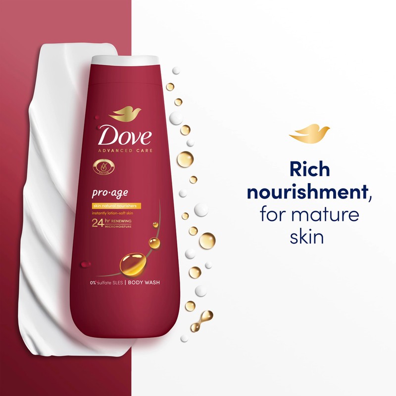 Dove Advanced Care Pro-Age Body Wash body cleanser with skin-natural
