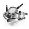 Meythway 𝐔𝐏𝐆𝐑𝐀𝐃𝐄 Stainless Steel Pots and Pans Set Non Toxic,