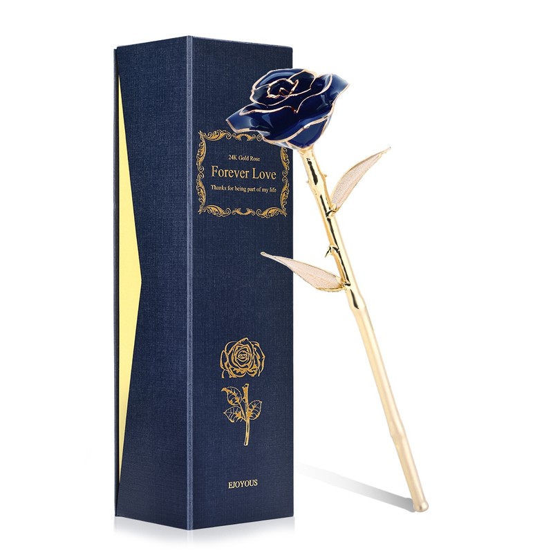 Ejoyous 24K Gold plated Romantic Rose Flower Valentine's Day Birthday
