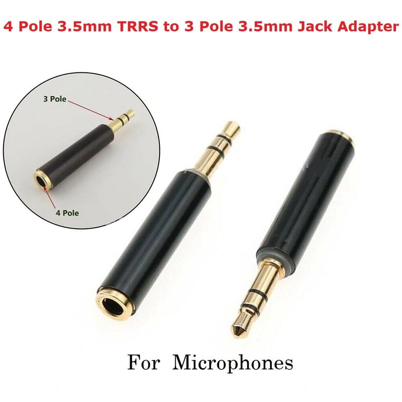 London Express 3.5mm TRRS Female to TRS Male Microphone Adapter