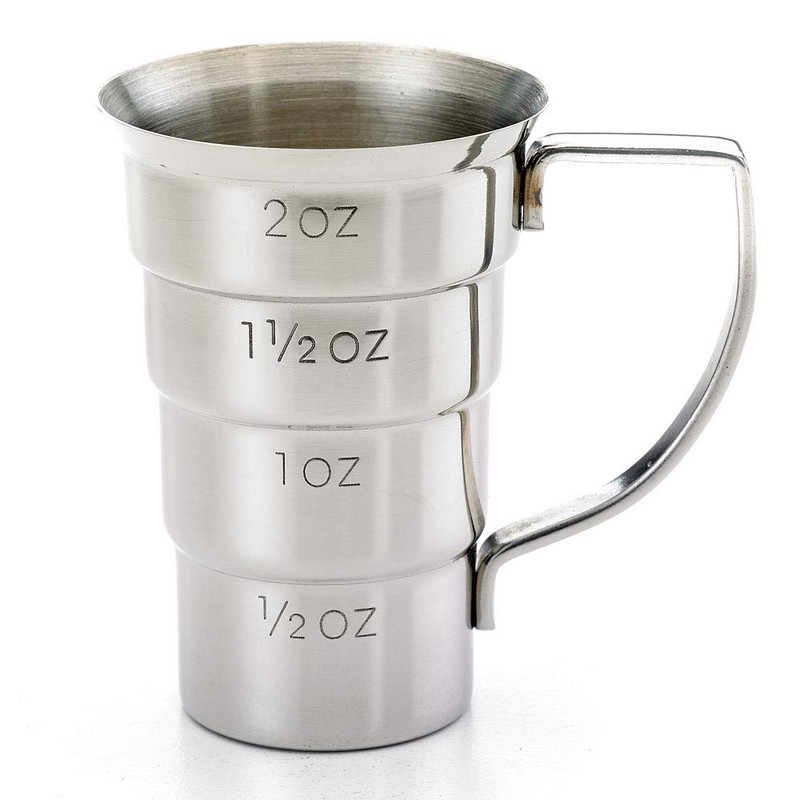 Barfly M37108 Drink Jigger, 2 oz, Stainless w/Handle