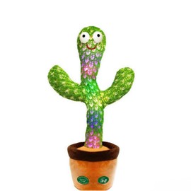 Talking Cactus Plush Toy for Toddlers Ages 3-4 – Interactive USB Rechargeable Dancing Cactus Musical Plush with LED Lights, Voice Mimicry, and 120 Songs – Soft Educational Gift, Best for All Occasions