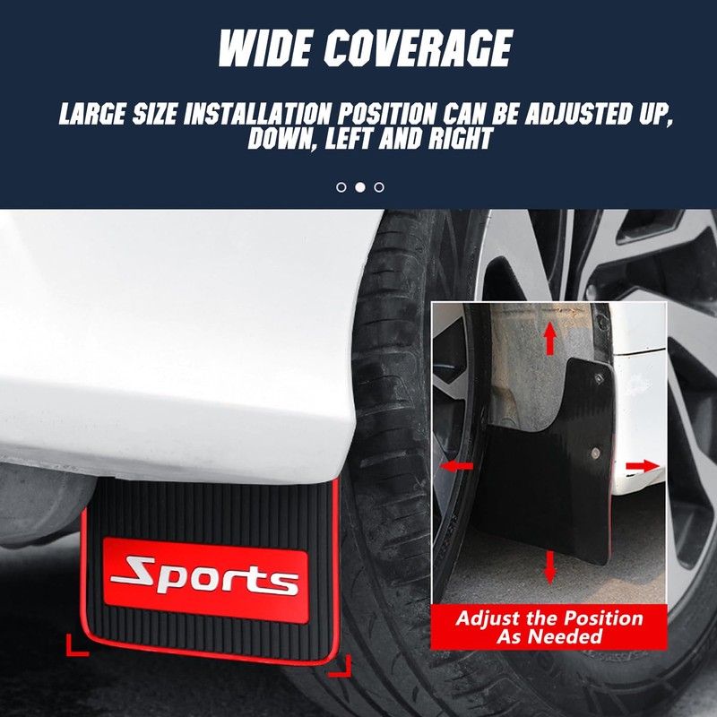 QUYDDC Mini Size Soft Rubber Car Universal Mud Flaps Mudguards