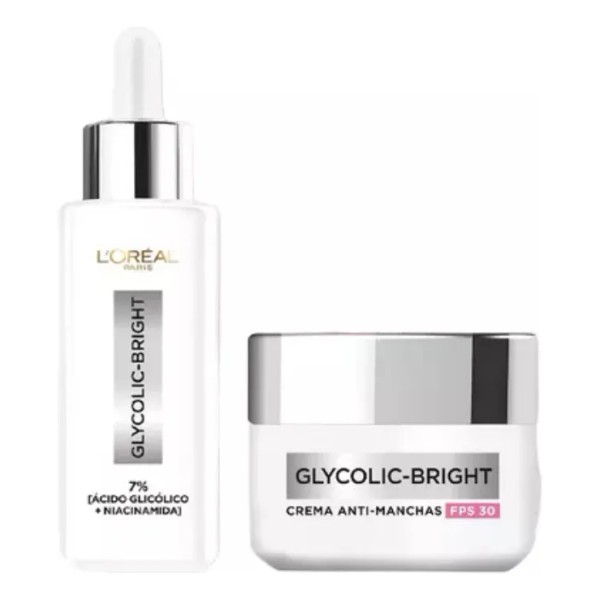 Kit Sérum y Crema Anti-manchas Glycolic Bright L'oréal