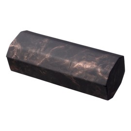 Pearl HO-12BL 092139 Eyeglass Case Hard Case Synthetic Leather Magnetic Large Large Marble Pattern Black