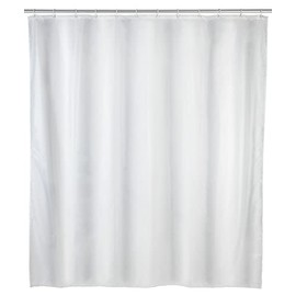 Wenko Shower Curtain, Plain Washable with 8 Shower Curtain Rings