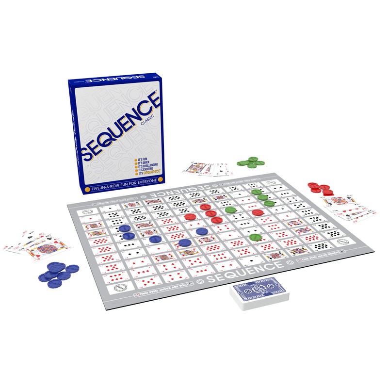 SEQUENCE- Original SEQUENCE Game with Folding Board, Cards and Chips