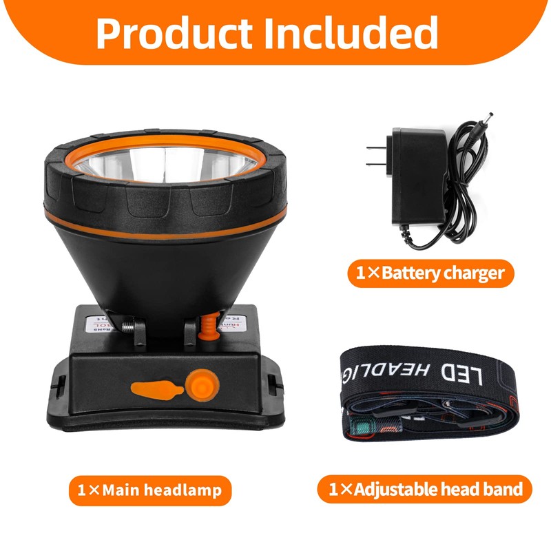 Hunting friends Superbright LED Rechargeable Headlamp,High Power Camping Light 2