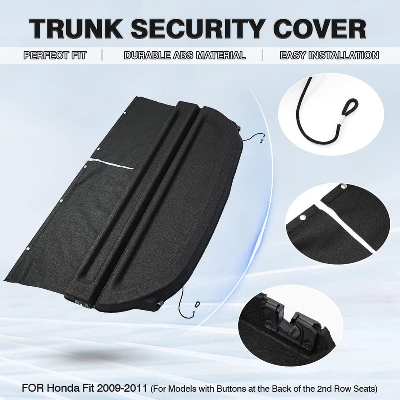 Powerty Cargo Cover Compatible with Honda Fit 2009 2010 2011