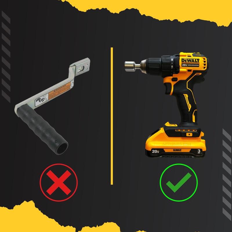 Fish House Winch Adapter for Cordless Drill for Ice Castle