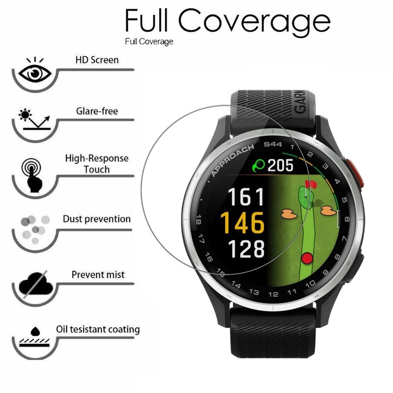 3 Pack Screen protector for Garmin Approach S44, Electro-weideworld Self-Healing