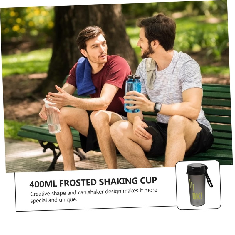 ORFOFE 400ml Portable Sports Water Bottle Lid Blender for Workout