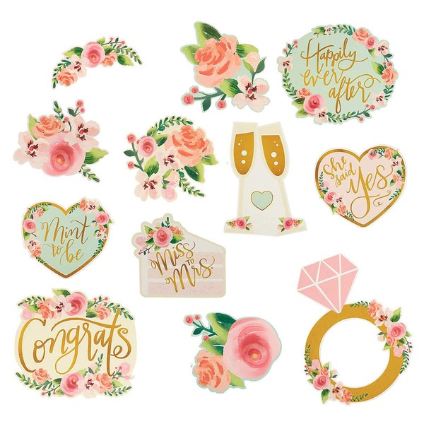 Meant To Be Cutout Party Decor Pack - 12 Pcs