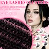 Lash Extension Kit 610Pcs Natural Fluffy DIY Individual Lashes Clusters