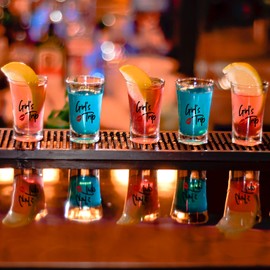 Roshtia 24 Pcs Girls Trip Shot Glasses Acrylic Party Shot Glasses Bulk 1.2 Ounce Cups Girls Weekend Trip Gifts Favors for Bachelorette Friendship Birthday Party Drinking Gifts