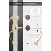 goldenwarm Gold Front Door Handle, Entry Door Handle and Reversible