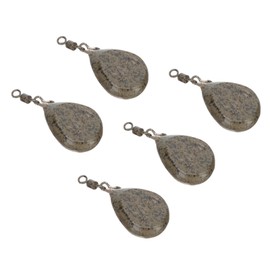 BESPORTBLE 5Pcs carp Fishing Weights bass Casting sinkers surf Weights Fishing Tackle Drop Shot Weights Supplies Fishing sinkers Tool Bait sinkers Fishing Weights with Rings Steel Iron Swivel