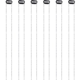 Chunyin Rhinestone Hair Chains Rhinestone Hair Accessories, Hair Extensions Pearl Hair Clip Rhinestone Hair Pins Hair Gems Rhinestones for Braids for Women 6 Count (Vintage Silver)