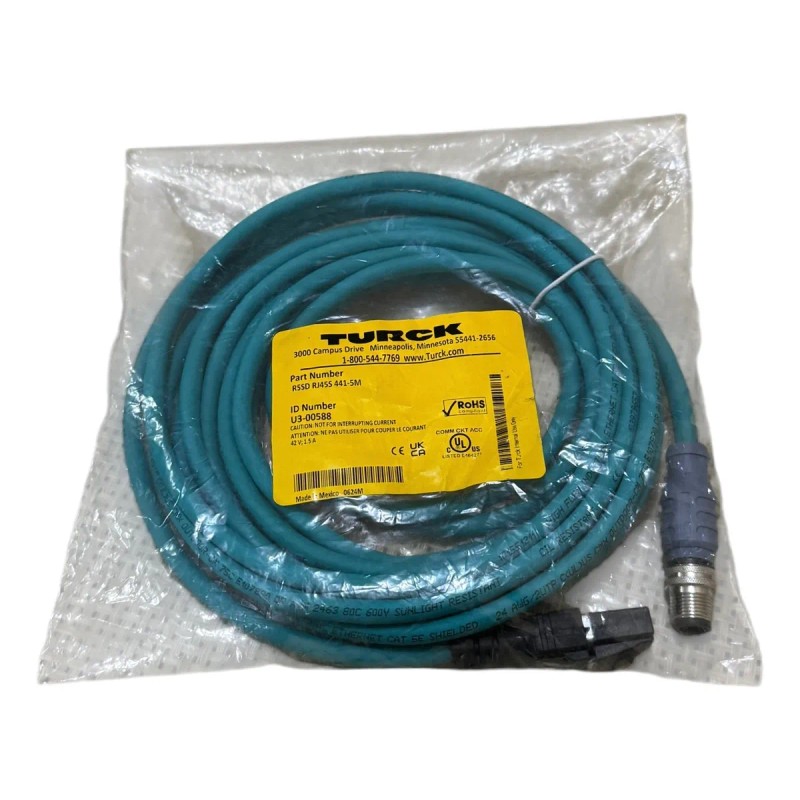 Turck Rssd Rj45s 441-5m M12 4 Pin - Ethernet U3-00588