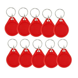OBO HANDS (Pack of 100) Waterproof ABS 13.56MHz ISO14443A MF Classic 1K NFC RFID Token,RFID Keyfob,RFID Tag (Red)