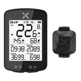 XOSS G+ Gen2 GPS Bike Computer ANT+/ Bluetooth IPX7 Cycling Computer Rechargeable Bicycle Speedometer Odometer with 2.2 inch LCD Screen, 28 hrs Long Battery Life with Vortex Speed Cadence Sensor