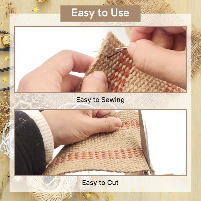 AMGSH 3.5" Craft Jute Webbing Tape | 10 Yards Roll