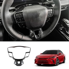 BoxCheer Steering wheel decoration Fit for Toyota Camry 9th Gen 2025 2026 Steering Wheel ABS Plastic Trim Interior Decoration Accessories - Carbon Fiber