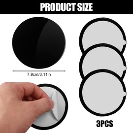 3er-Pack Klebe-Befestigungsplatten fürs Armaturenbrett für Armaturenbrett/Windschutzscheibe, universelle Armaturenbrett-Klebescheiben für Auto-GPS-Halterungen und Navi Halterung Auto (80 mm)