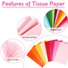 Ailvor Tissue Paper, 200 Sheets Tissue Paper, Pink, Colourful Craft