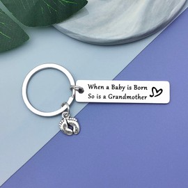 Vadaka Grandma to Be Gift Keyring New Grandma Jewelry Gift First Time Grandmother Gift Jewelry Pregnancy Announcement Gift for New Grandmother Promoted to Grandma Gift Keyring