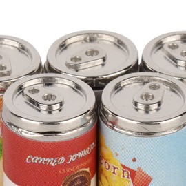 Dollhouse Decoration, 1:12 Delicate 5Pcs Dollhouse Miniature for Mini Kitchen for Dining Room (Simulated Food 5 cans of Fruit cans)