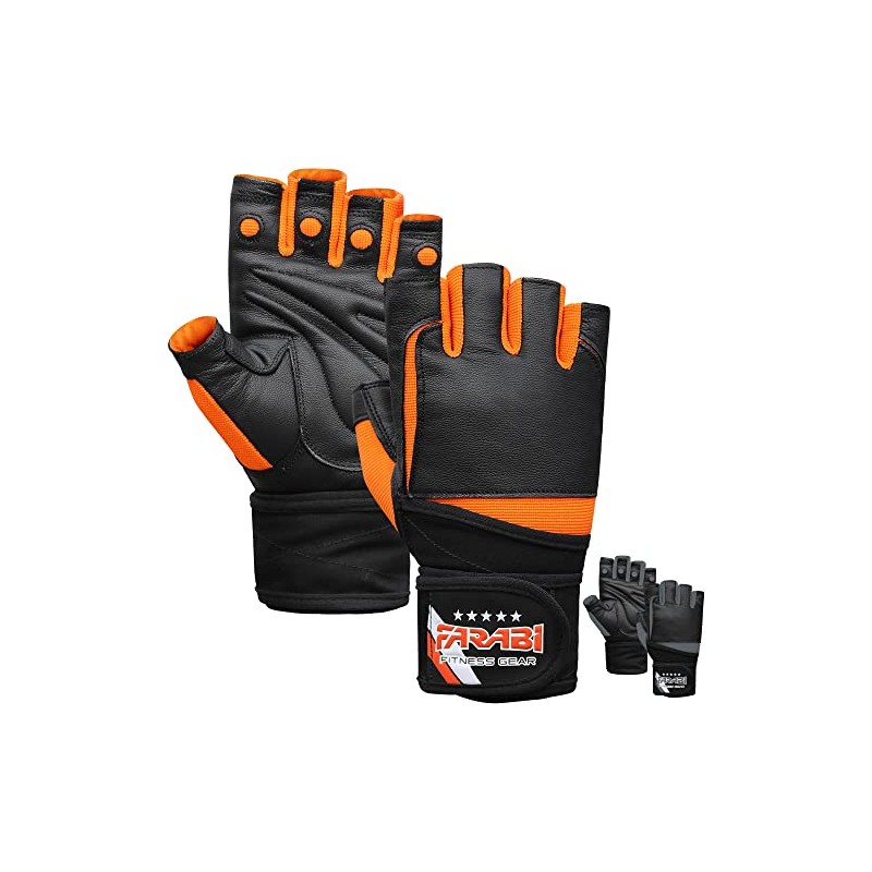 Farabi Weight Lifting Fitness Gloves, Gym Training Wrist Support Hook
