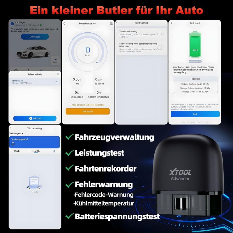 XTOOL AD20 Pro OBD2 Car Diagnostic Wireless Diagnosis Italian for