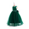 Glamulice Emerald Green Flower Girl Dress Satin Bridesmaid Long A