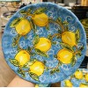 VIETRI Sorrento Lemon Pattern 9 Inch Pasta Plate Made/Painted by