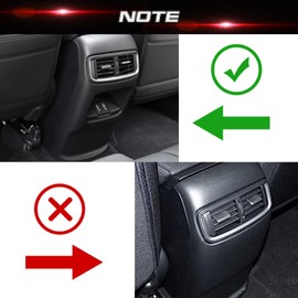 Xotic Tech Interior Rear Air Conditioner Vent AC Wind Outlet Decoration Cover Trim, Peach Wood Grain, Compatible with Honda CRV 2017-2022