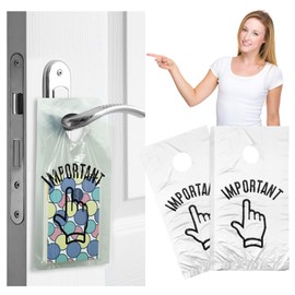 Colarr 1000 Pcs Door Hanger Bags with Cut out Hole 6 x 12 Inch Clear Plastic Poly Bags for Doorknob, Newspaper Hanging Supplies, Business Flyer, Newspaper, Merchandise