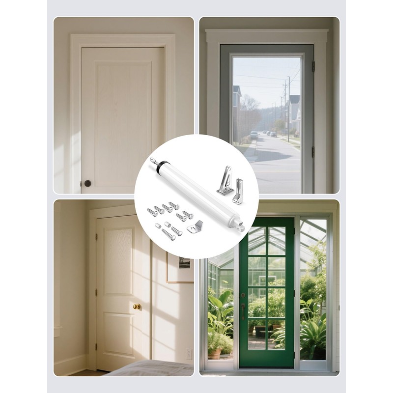 SARDVISA Storm Door Closer, Pneumatic Screen Door Closer, Adjustable Closing