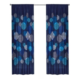 Colibrí Cortinas Azul Blue 2 Paneles De 1.30 X 2.20 Geometrico