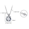 EVER FAITH Necklace 925 Sterling Silver Cubic Zirconia Solitale Pendant