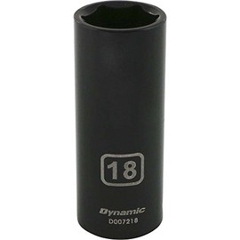 Dynamic Tools 3/8-Inch Drive 6 Point Metric, 18-Millimeter Deep Length, Impact Socket
