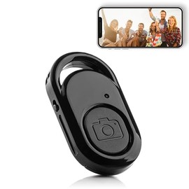 MOJOGEAR Bluetooth Remote Shutter Remote Control for Smartphone Camera - Easy to Take Selfies and Group Photos - Works with All Phones - Robust - Black