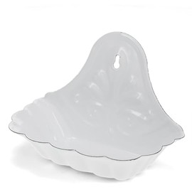 Wall-mounted Enamel Soap Dish - White