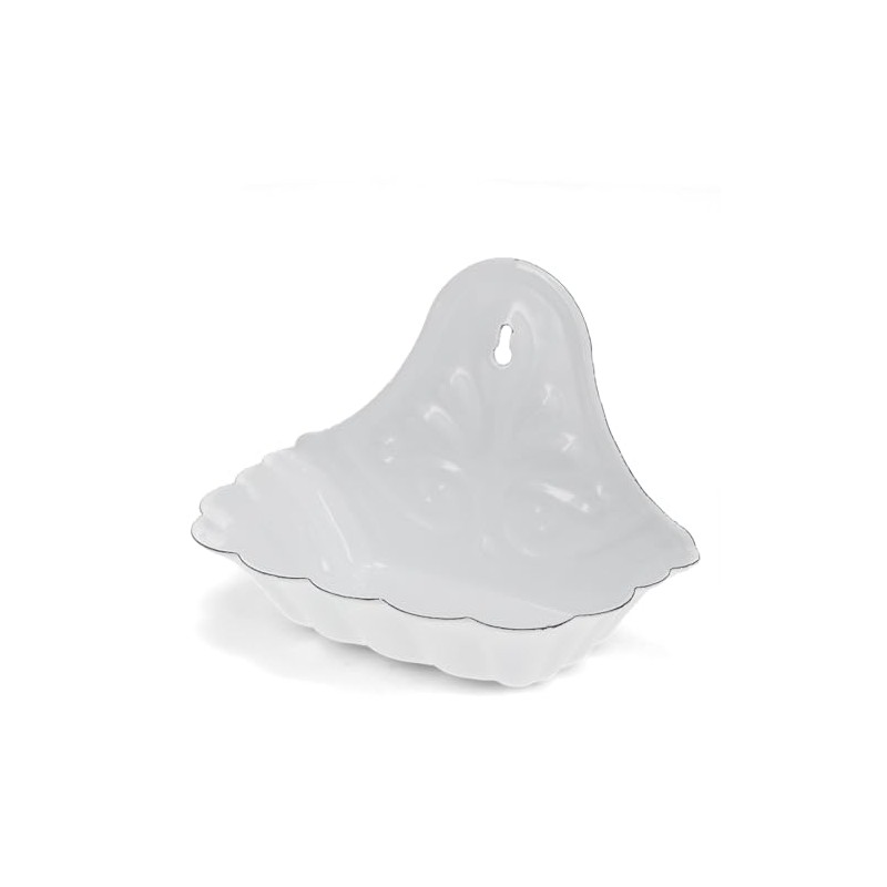 Wall-mounted Enamel Soap Dish - White