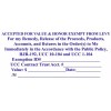 Trodat Accepted For Value & Honor Exempt From Levy Self ink Stamp- Blue ink