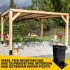 Qrooviiy 4"x4"(Actual:3.5"x3.5") Heavy Duty Post Base,Wood Fence Post Anchor Bracket,Black